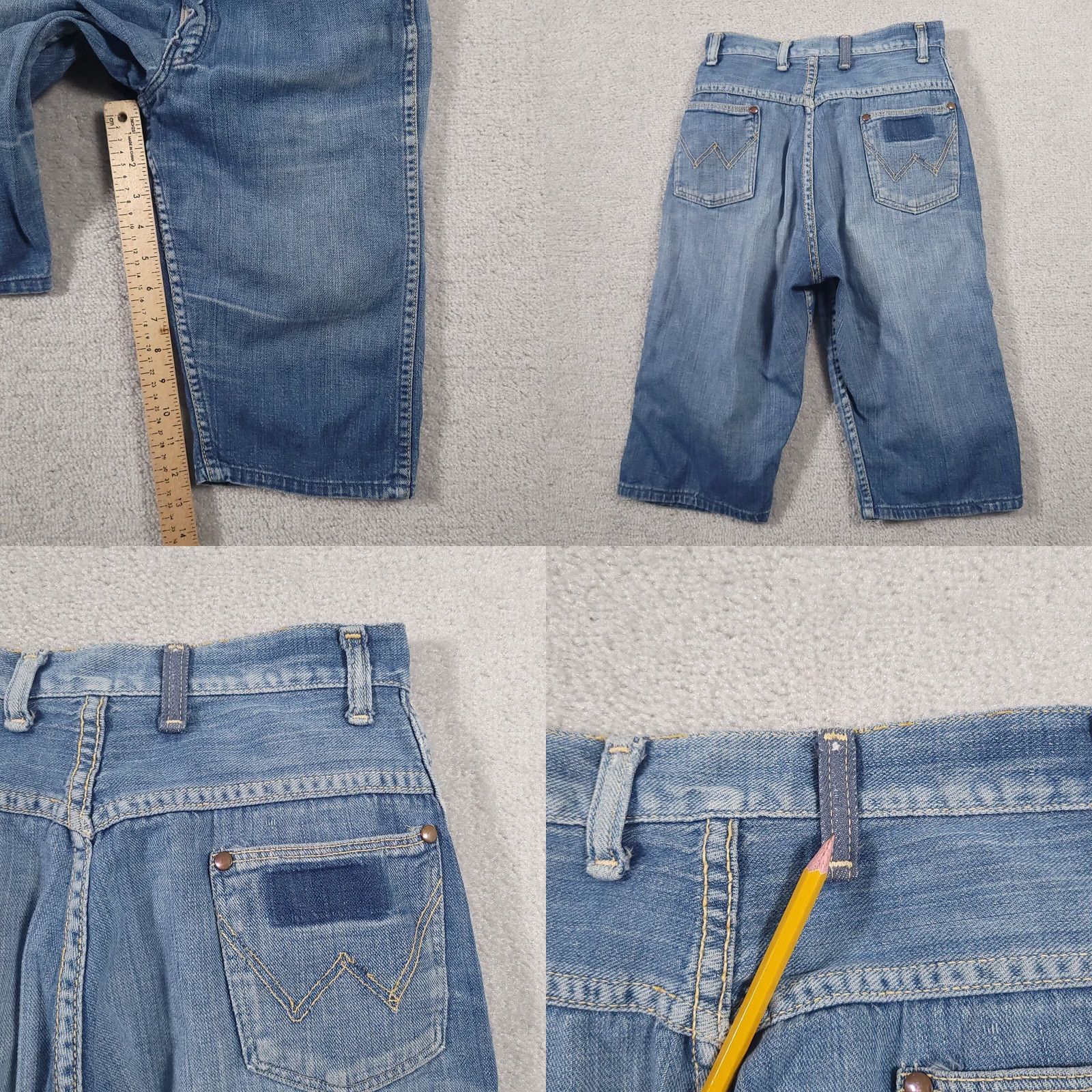 Wrangler VINTAGE Wrangler Sanforized Blue Bell 50s 60s Jean Shorts Womens Misses 12 USA FLAW Size 40" / US 18 - 8 Thumbnail