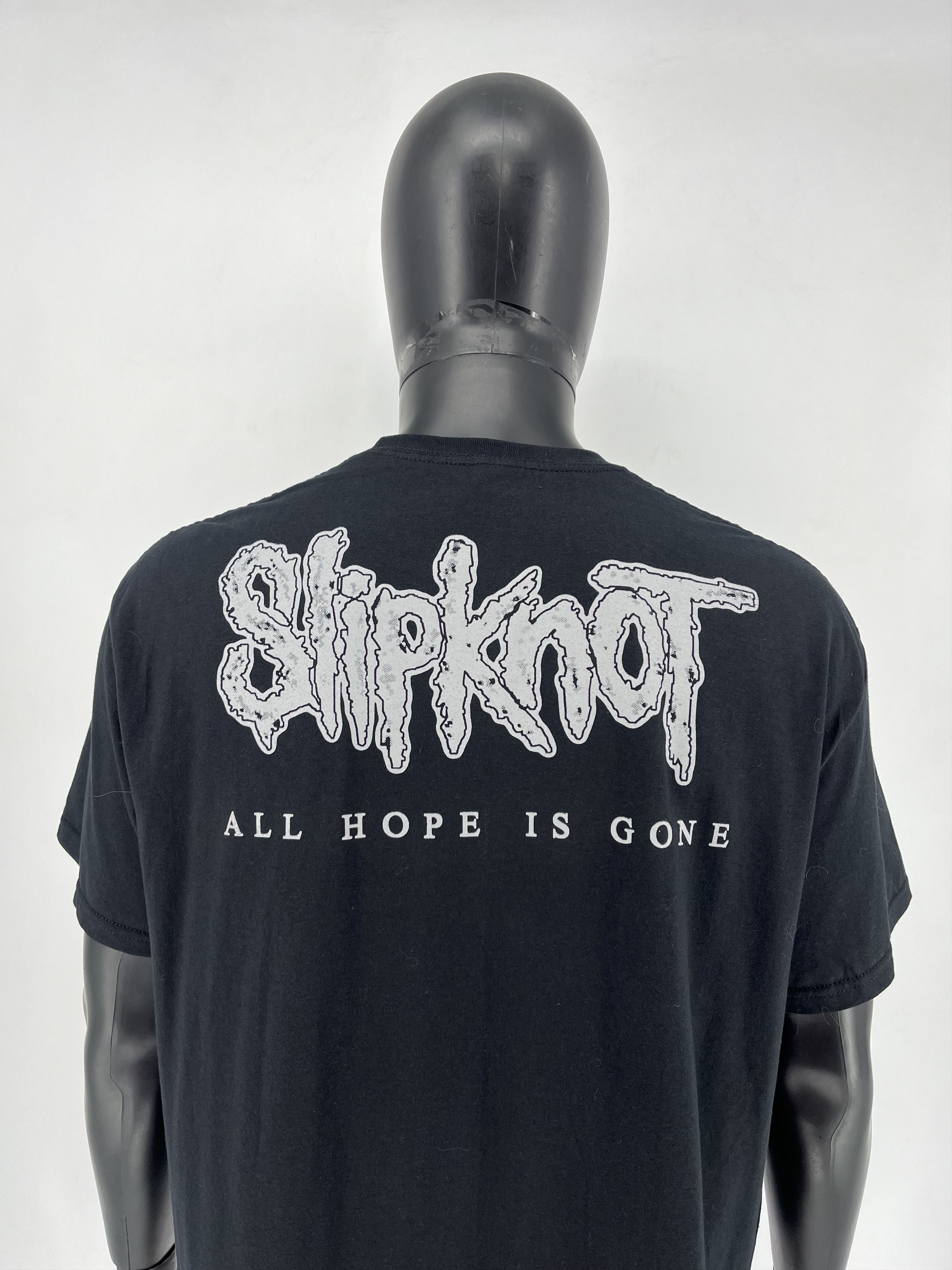 Band Tees × Vintage Vintage Y2K SLIPKNOT Distressed Style Faded Band Horror Tee Size US XL / EU 56 / 4 - 9 Thumbnail