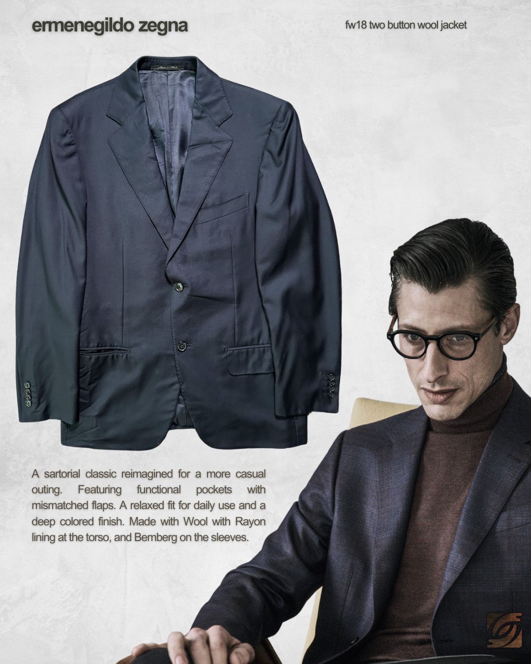 Ermenegildo Zegna FW18 Two Button Wool Jacket Size US M / EU 48-50 / 2 - 1 Thumbnail