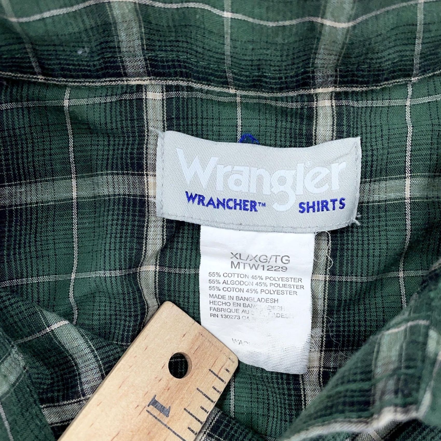 Wrangler Wrangler Shirt Mens XL Green Plaid Pearl Snap Western Collared MTW1229 Size US XL / EU 56 / 4 - 4 Thumbnail
