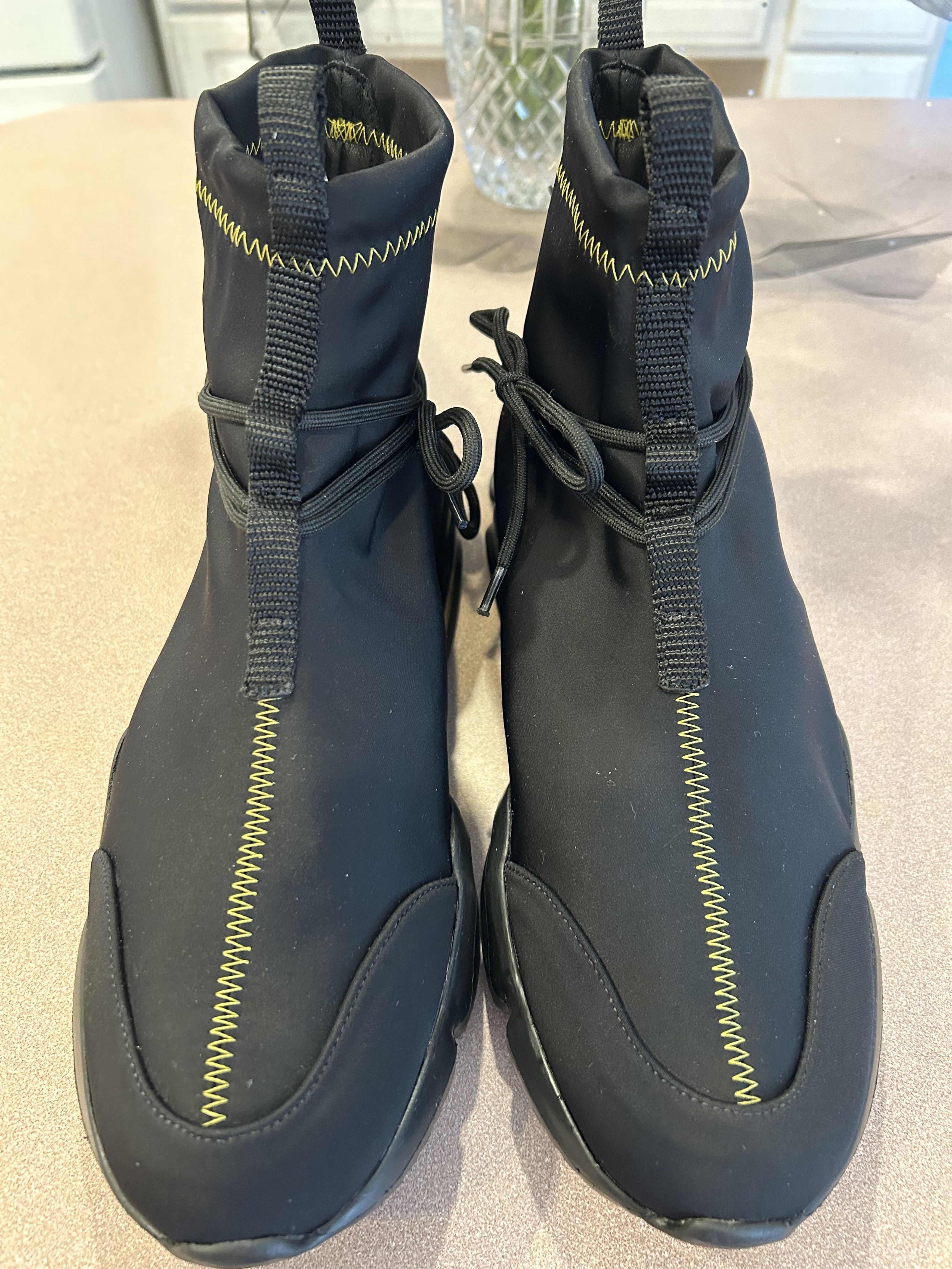 image of John Geiger Size 11 Black Black Yellow With Signed Box Shoes, Men's
