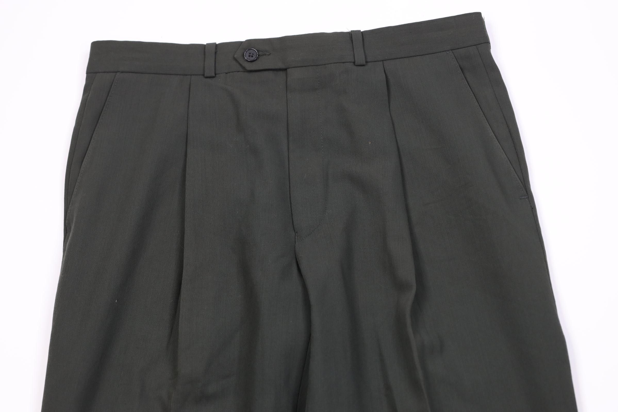 Vintage Vintage 90s Streetwear Wool Blend Knit Wide Leg Chino Pants Size US 32 / EU 48 - 2 Thumbnail