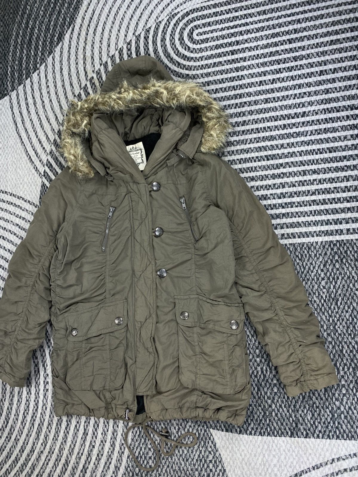Japanese Brand Vtg Sky Bomber Military Multipocket Style Fur Hooded Parka Size US M / EU 48-50 / 2 - 4 Thumbnail