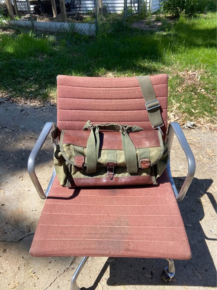 Orvis Vintage Orvis Leather/Canvas Messenger Bag Size ONE SIZE - 7 Thumbnail