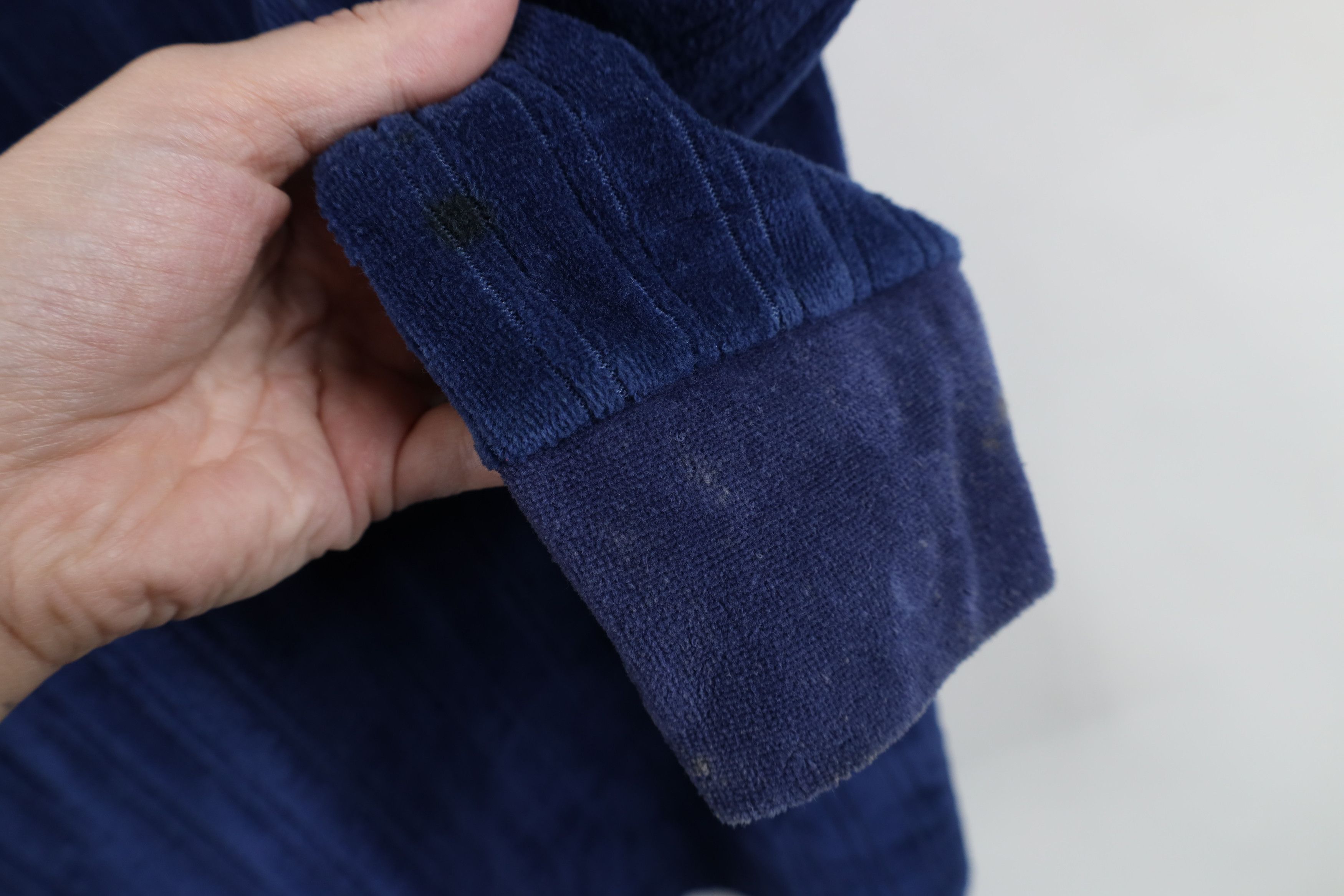 Vintage Vintage 70s Streetwear Ribbed Velour Commando Polo Blue Size US L / EU 52-54 / 3 - 9 Thumbnail