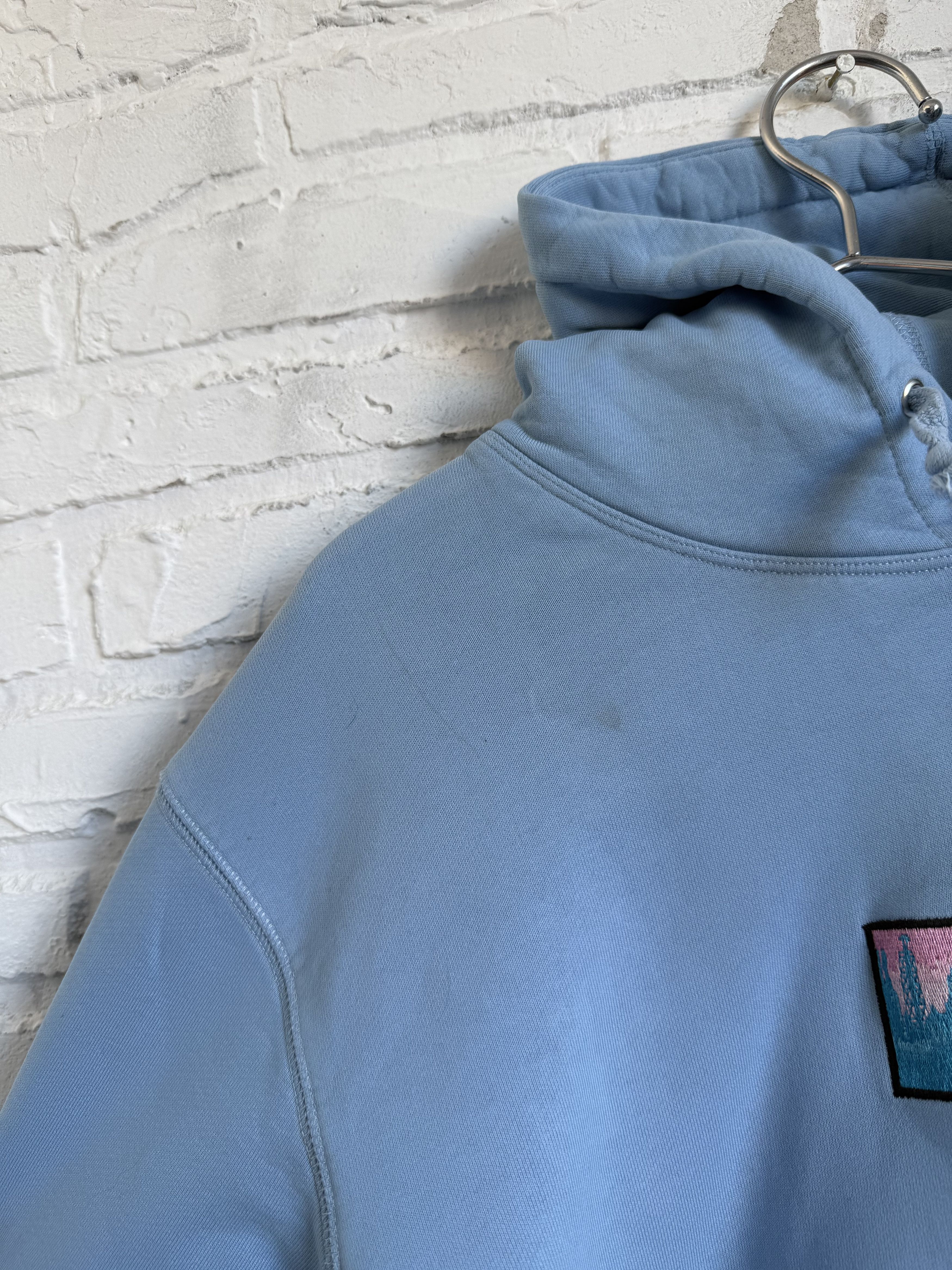 Derschutze Derschutze Grand Theft embroidered logo baby blue hoodie Size US L / EU 52-54 / 3 - 6 Thumbnail