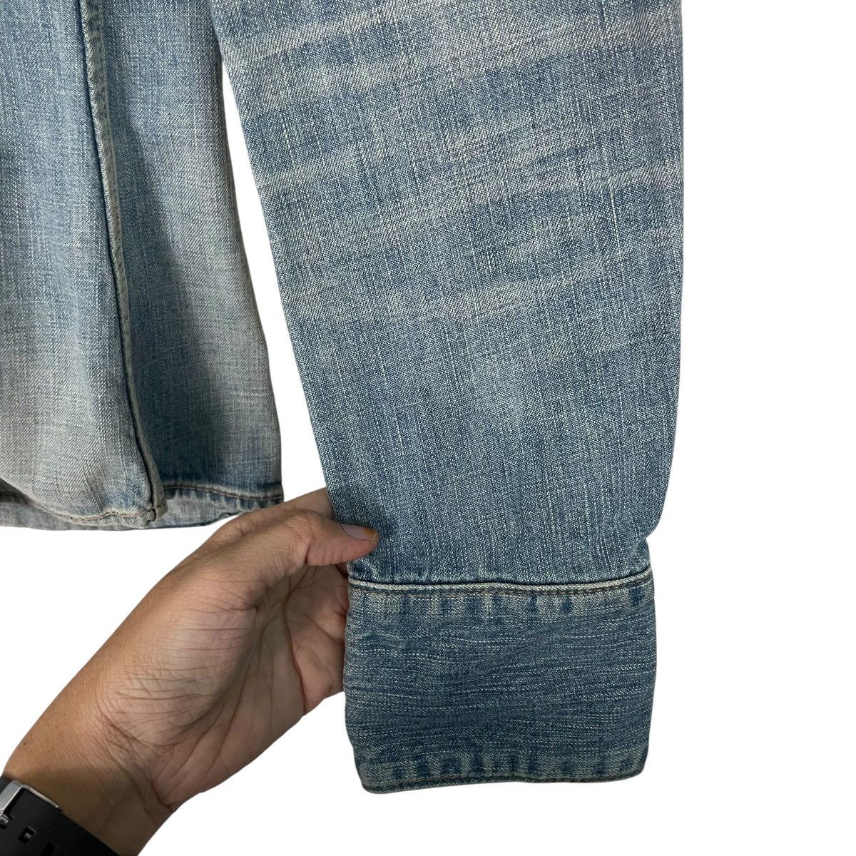 Isamu Katayama Backlash Isamu Katayama Backlash Distressed Style Denim Shirt Jacket Size US S / EU 44-46 / 1 - 14 Thumbnail
