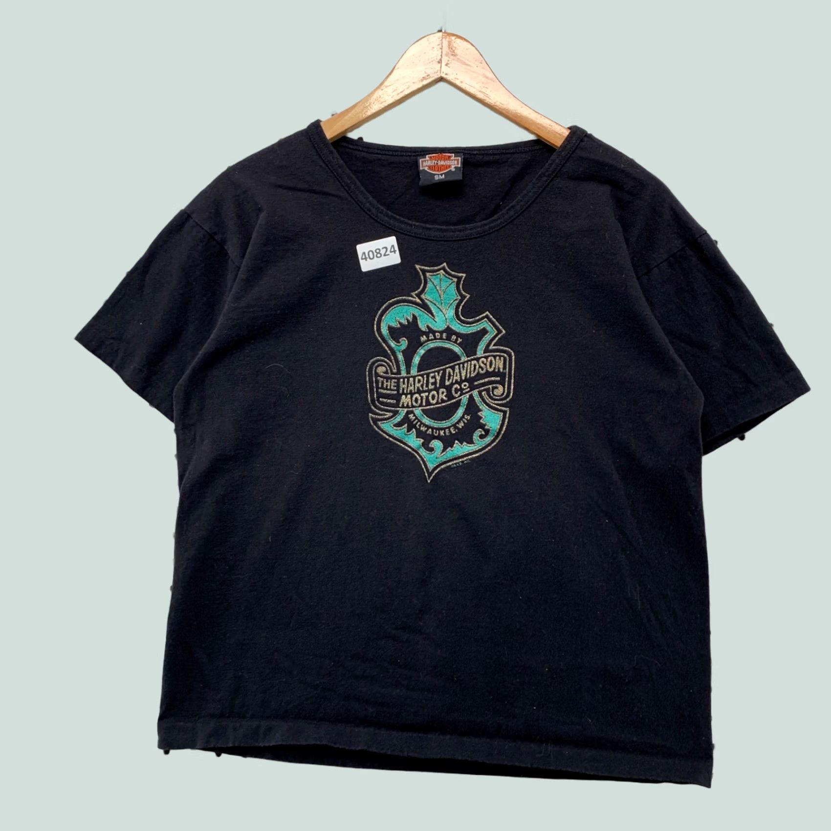 Harley Davidson VINTAGE Harley-Davidson Shirt Women S Black 90s USA NH Single Stitch T-Shirt Size S / US 4 / IT 40 - 1 Thumbnail