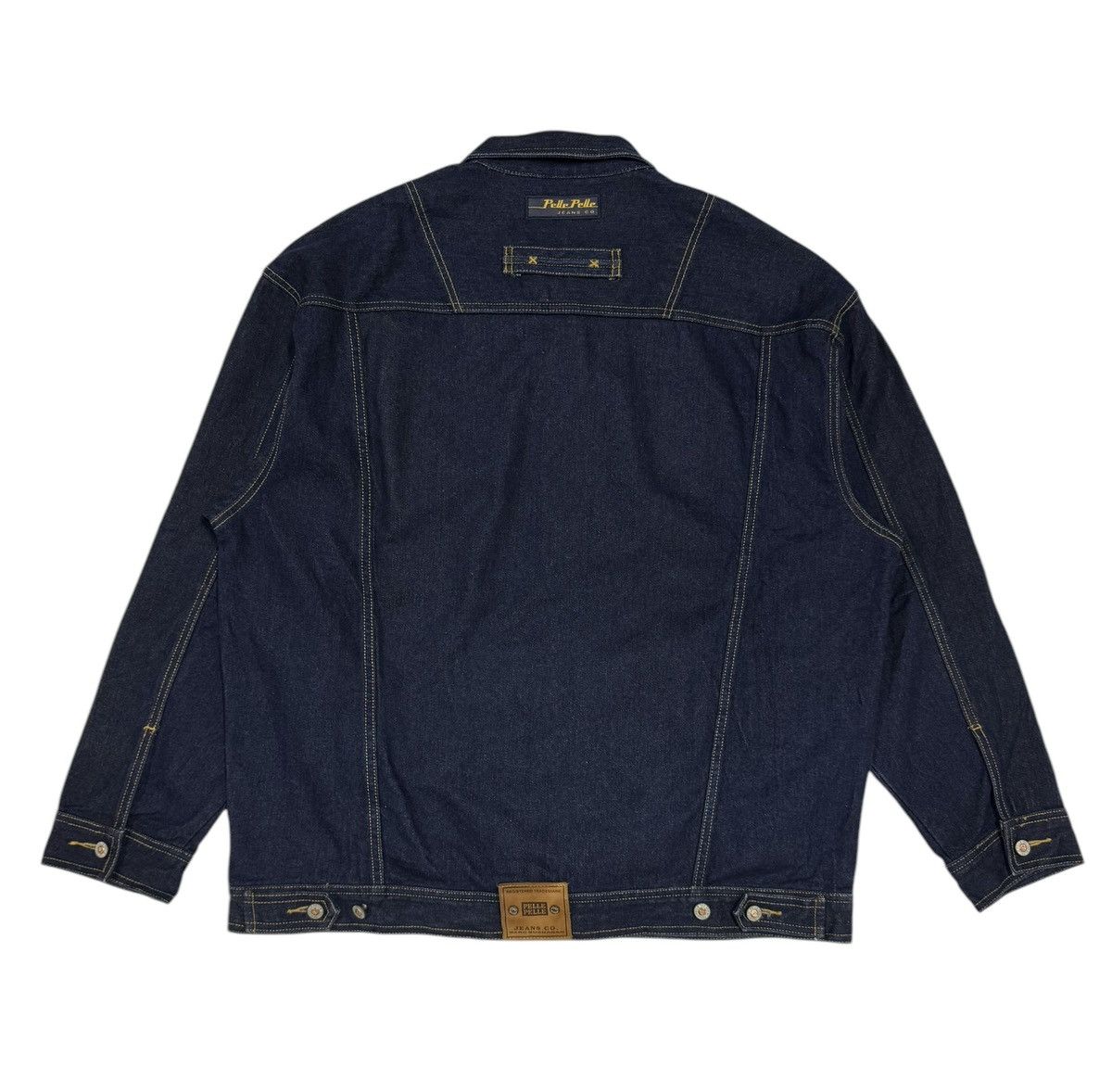 Marc Buchanan × Pelle Pelle × Vintage Vtg🔥90’s Marc Buchanan Pelle Pelle Jeans Trucker Jacket Size US L / EU 52-54 / 3 - 2 Thumbnail
