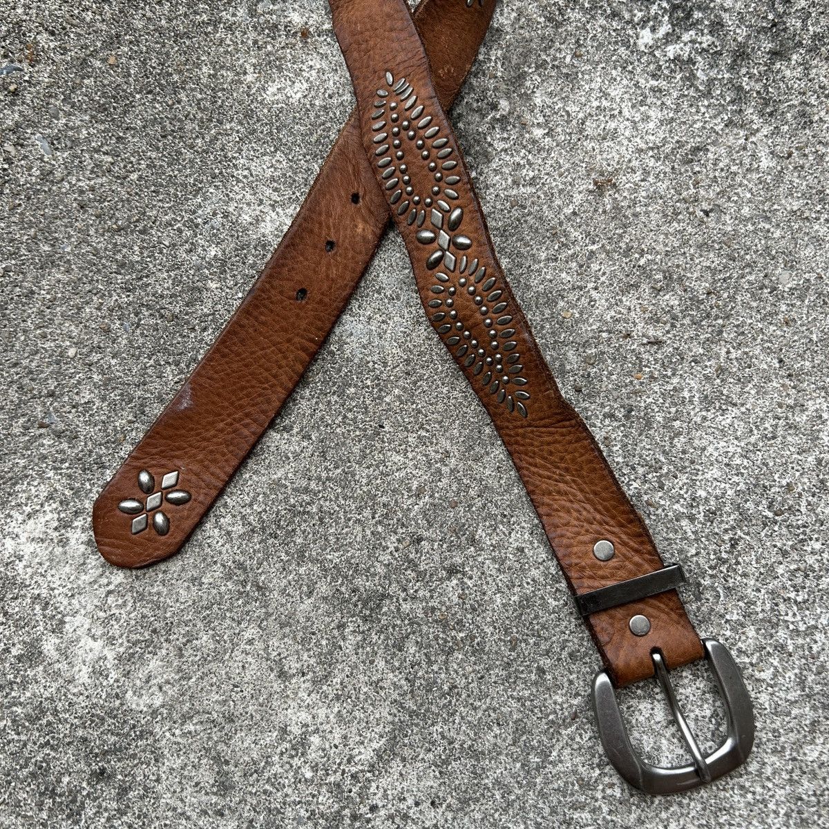 Vintage Vintage studded leather belt (Kapital Style) Size ONE SIZE - 16 Thumbnail