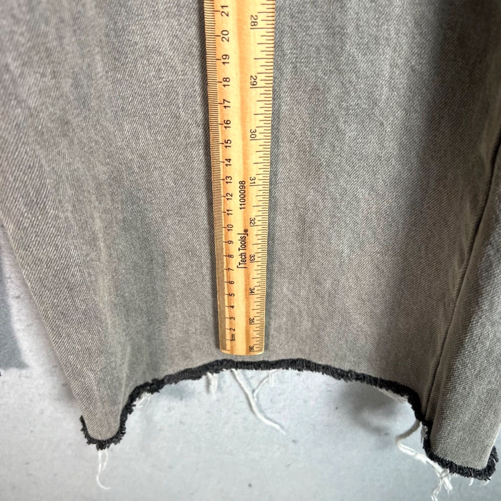 Vintage WeWoreWhat Womens Jeans 25 Distressed Wide-Leg 100% Cotton Taupe Grey Size 42" / US 20 - 7 Thumbnail