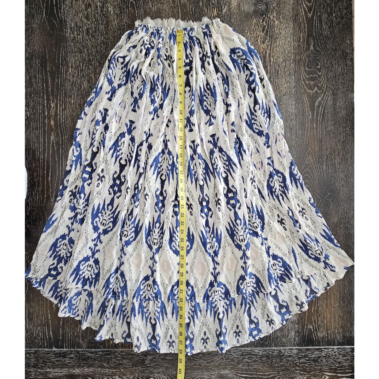 Ulla Johnson ULLA JOHNSON 100% Silk Chiffon Batik Print Midi Skirt 4 Size 27" / US 4 / IT 40 - 6 Thumbnail