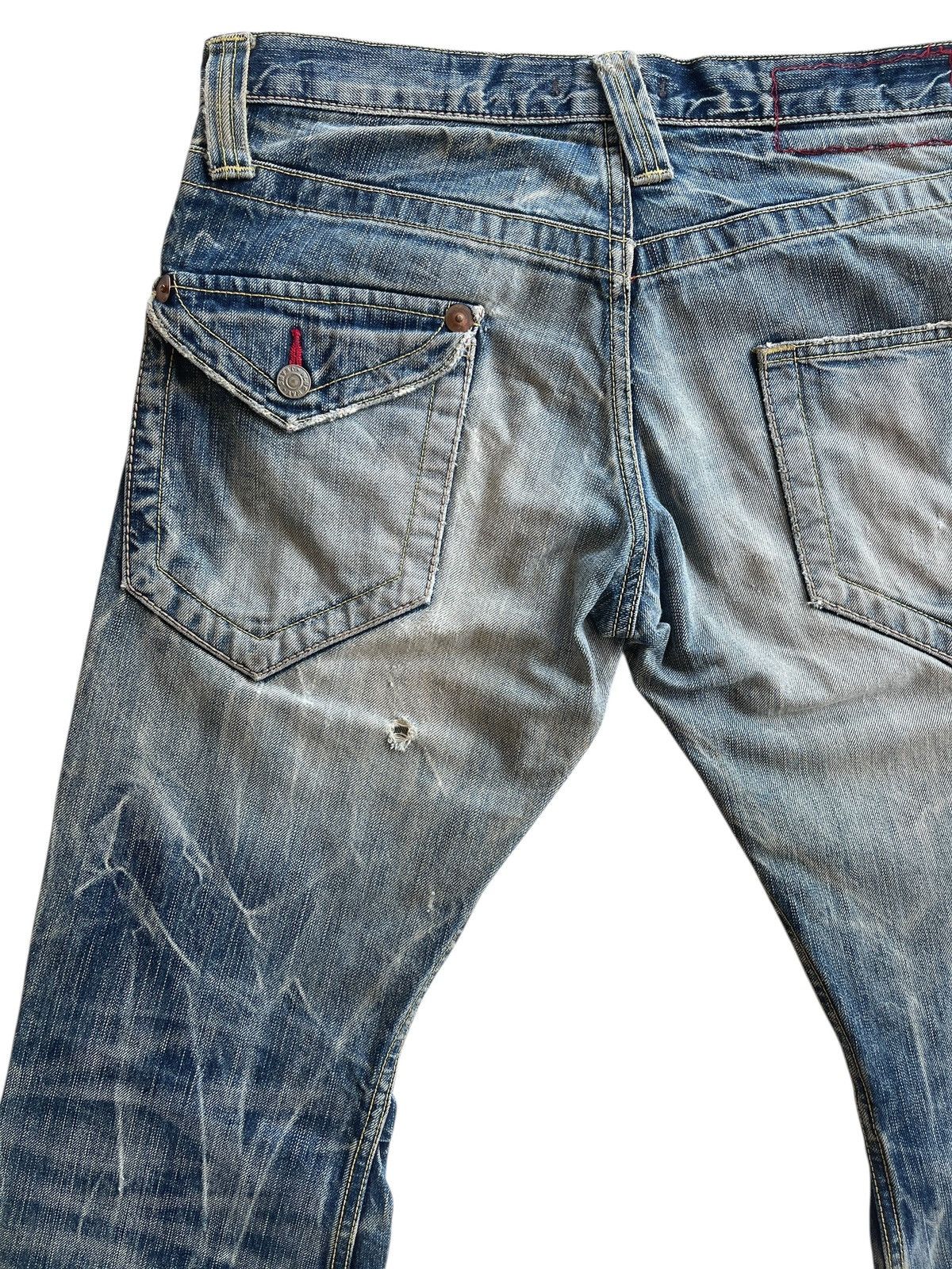 Japanese Brand SICK❗️ Japanese Blueway Rusty Distressed Flare Denim Size US 32 / EU 48 - 7 Thumbnail
