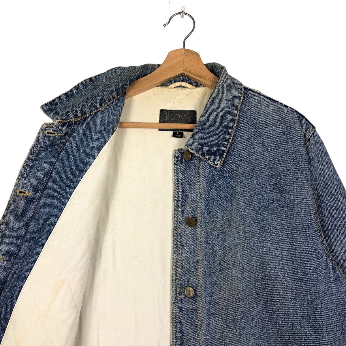 Japanese Brand 🔥90’s Biker Denim Jacket Chore Work Issey Miyake Design Size US L / EU 52-54 / 3 - 9 Thumbnail