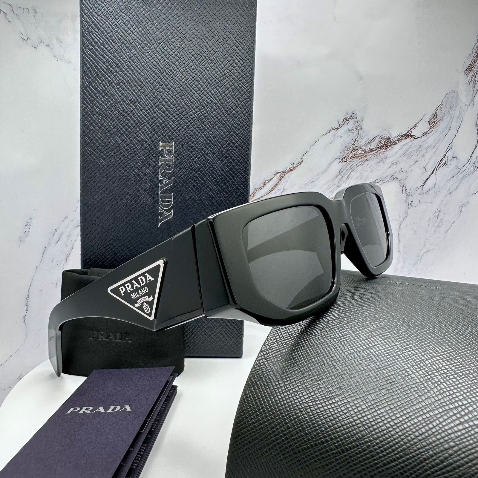 NEW PRADA Sunglasses Black Square