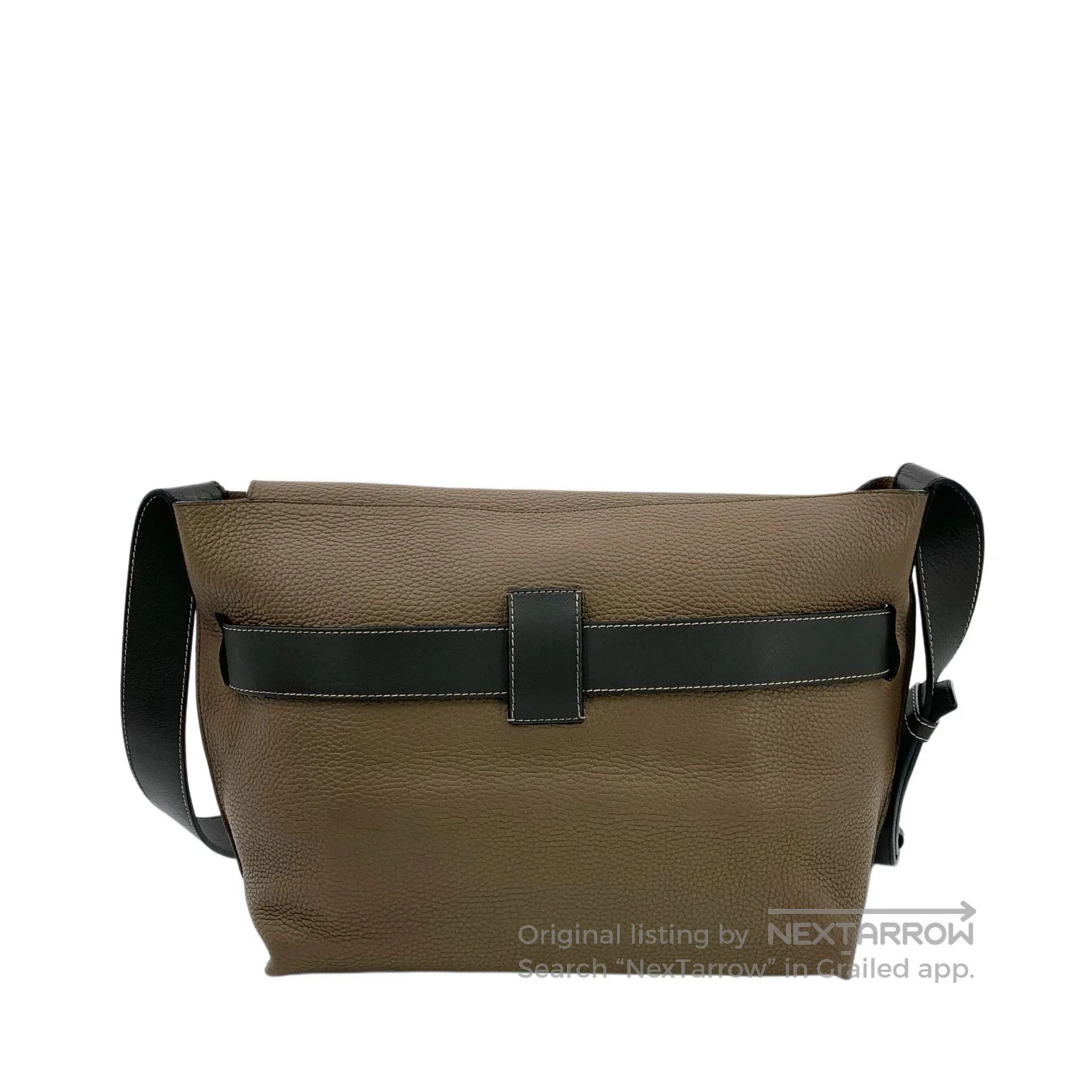 Loewe Loewe Brown logo embossed postman bag crossbody bag| Size ONE SIZE - 4 Thumbnail