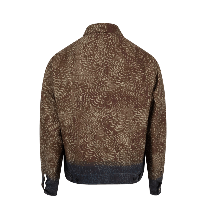 Dries Van Noten o1h1sh10525 Printed Workwear Jacket in Brown Size US M / EU 48-50 / 2 - 2 Thumbnail