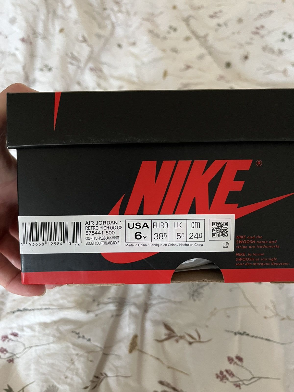 Nike Jordan 1 high court purple🌂 Size US 7.5 / IT 37.5 - 7 Thumbnail