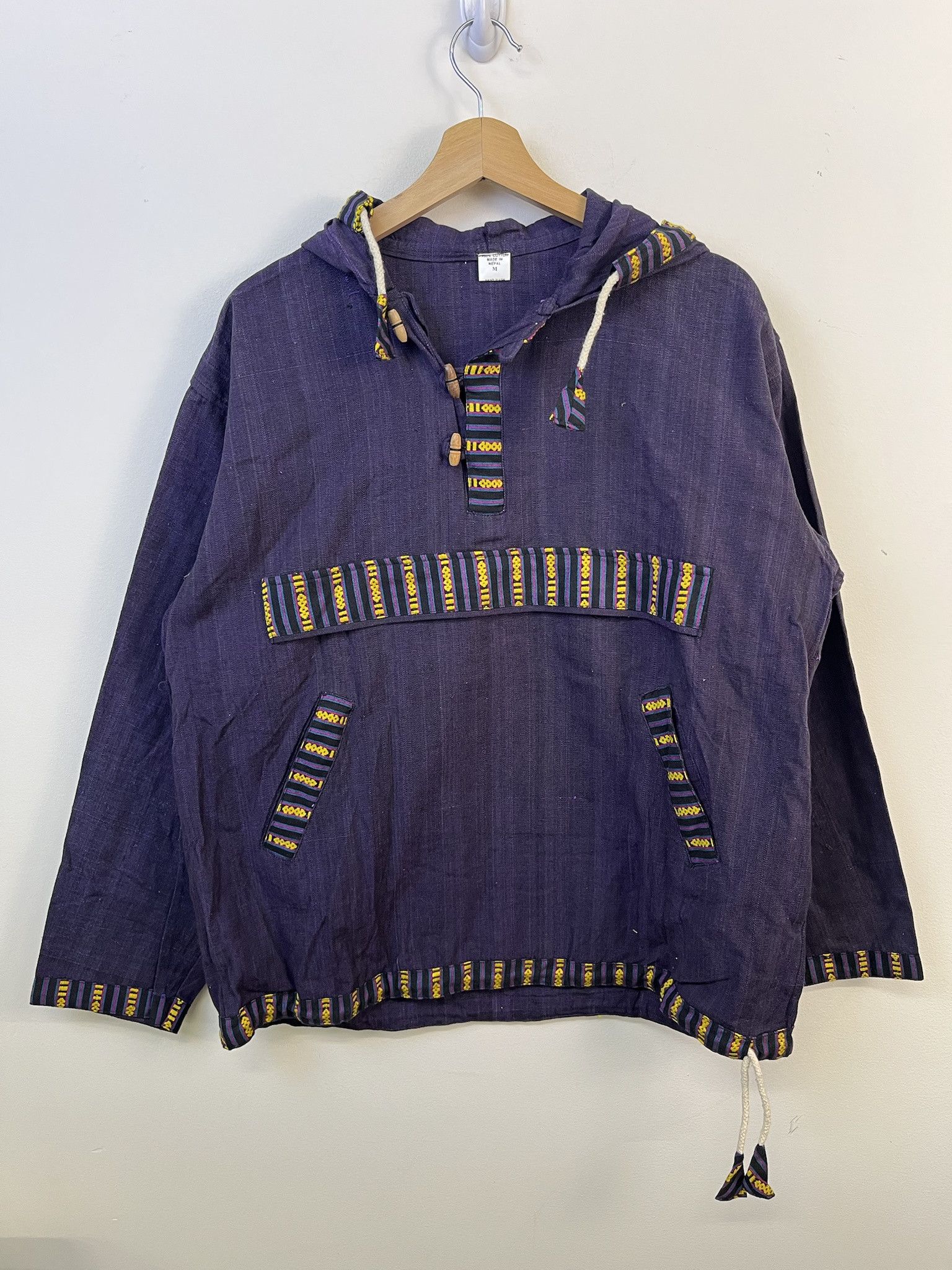 Other Vintage Nepaese Purple Hand Made Anorak Hooded Jacket Size M Size US M / EU 48-50 / 2 - 1 Thumbnail