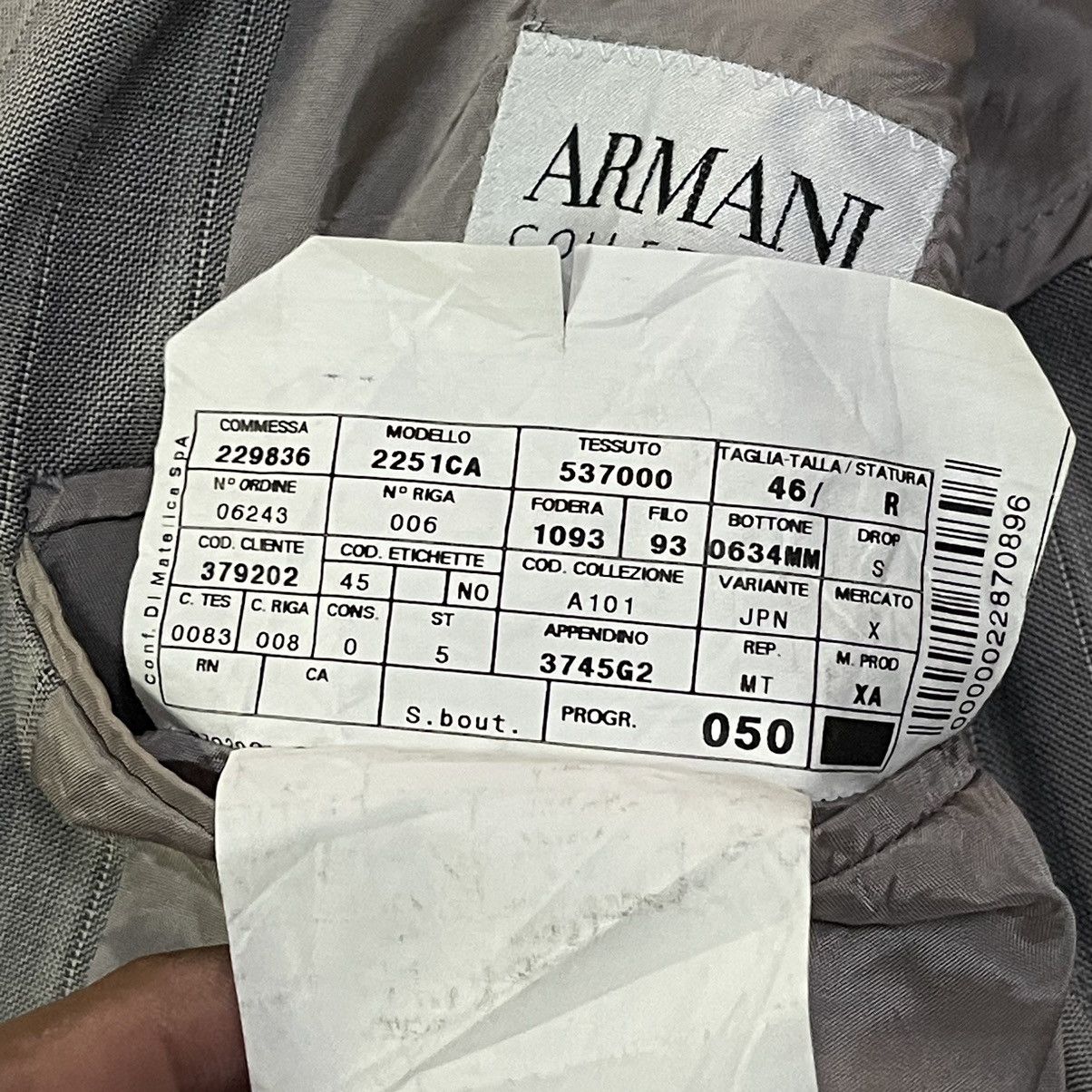Armani Collezioni Vintage Armani Collezioni Wool Striped Blazer Size US S / EU 44-46 / 1 - 9 Thumbnail