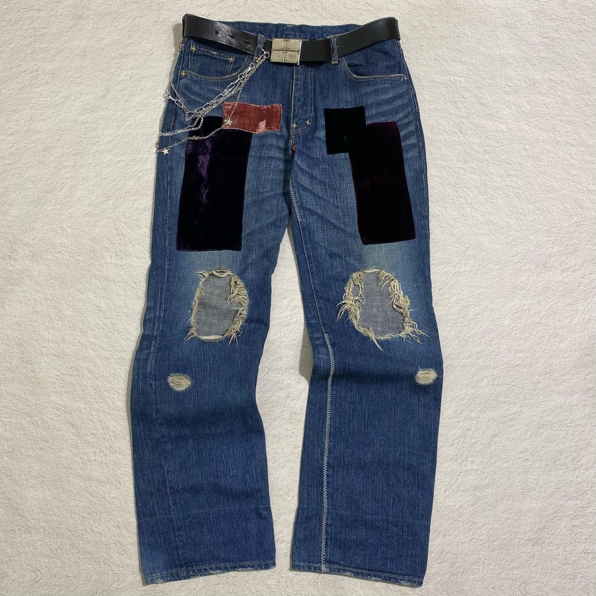 パンツ 00s archive NUMBER(N)INE grunge denim 00s archive NUMBER(N)INE grunge denim