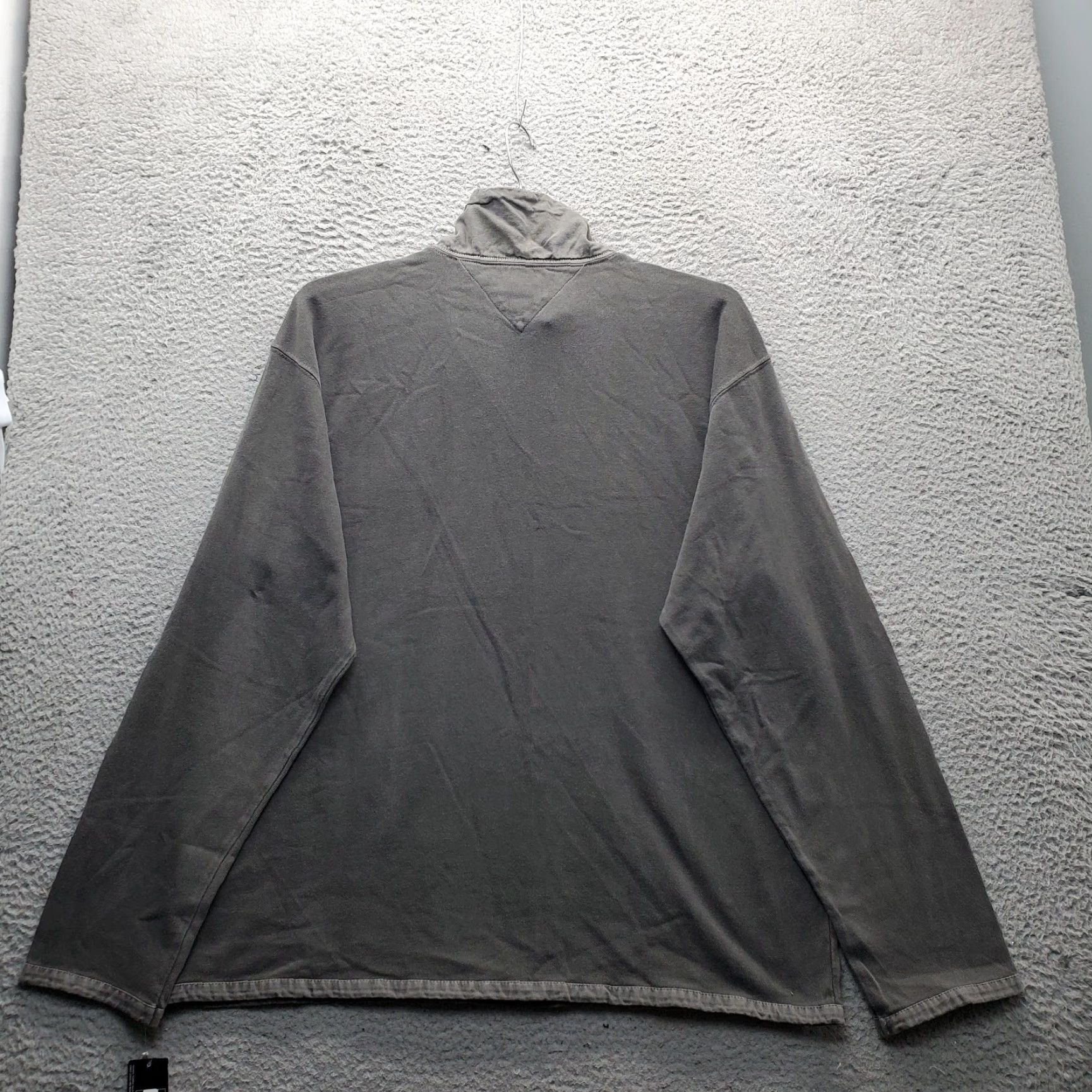 Tommy Hilfiger Tommy Hilfiger Mens XL Gray 1/4 Zip Pullover Shirt Long Sleeve Authentic Fit 100% Cotton Size US XL / EU 56 / 4 - 2 Thumbnail