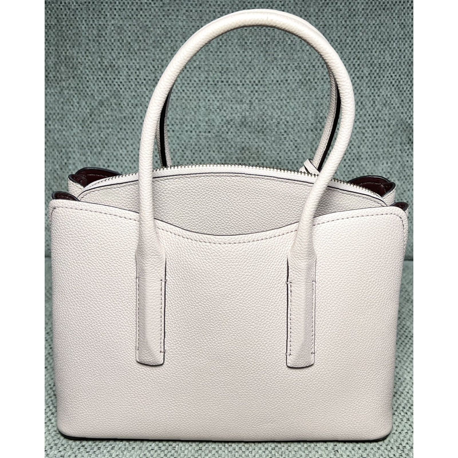 Vintage VINTAGE kate spade new york Margaux Satchel Bag - Blush Pink Cream Studded Leather Satchel Womens Medium Bags Size ONE SIZE - 3 Thumbnail