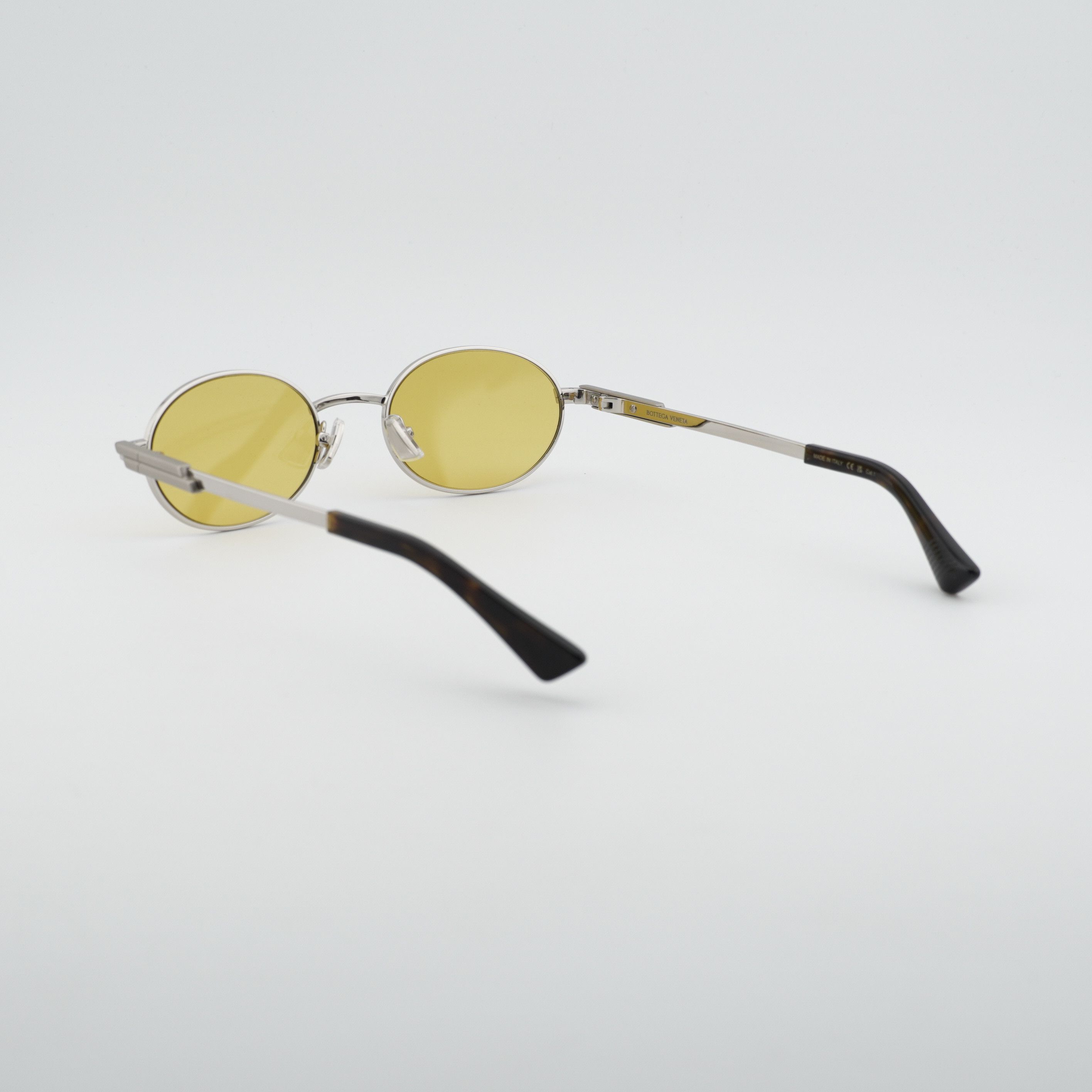 Bottega Veneta Bottega Veneta BV1470S 003 Sunglasses Silver Oval Frame Size ONE SIZE - 6 Thumbnail