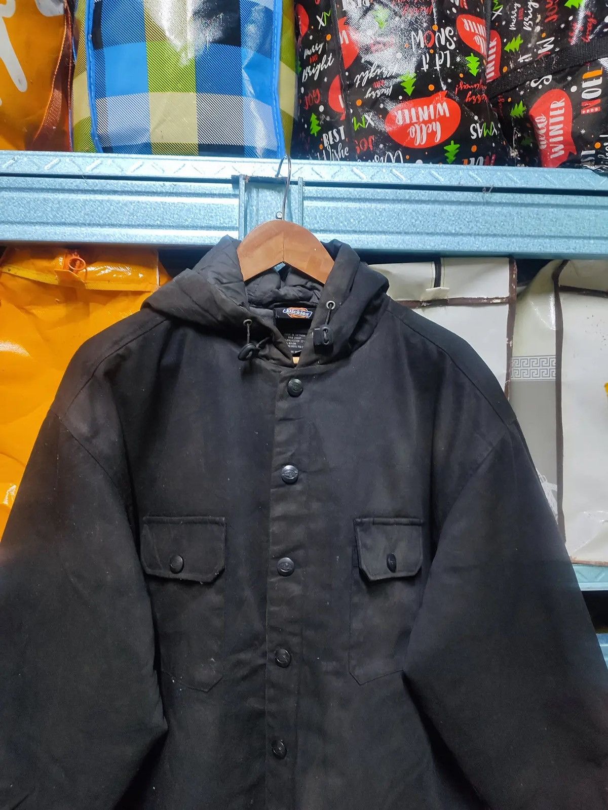 Dickies Vintage Y2K Dickies Black Hooded Work Jacket – Heavyweight Size US L / EU 52-54 / 3 - 2 Thumbnail