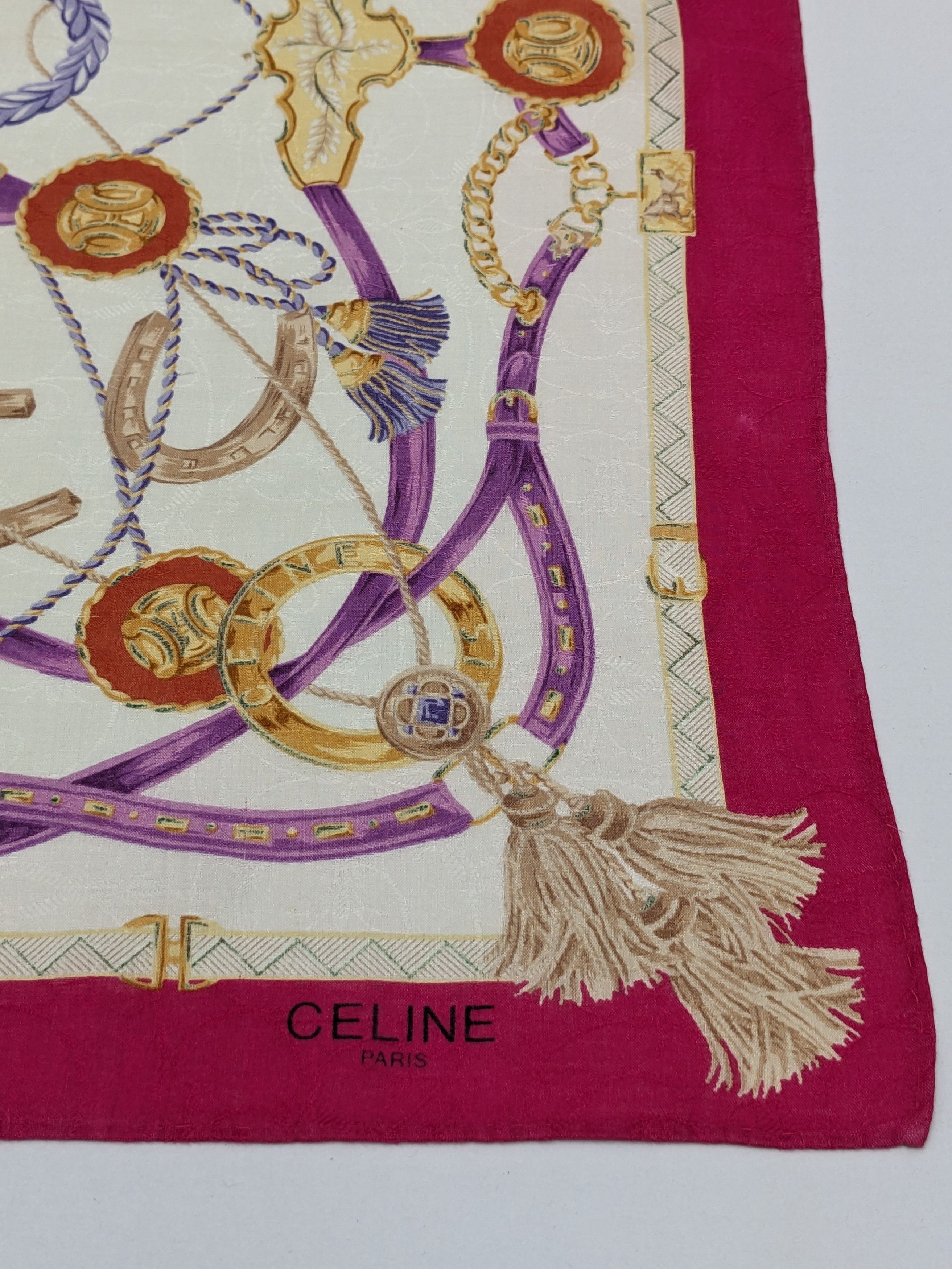 Celine Celine Paris Silk Equestrian Harness Tassel Motif Size ONE SIZE - 2 Thumbnail