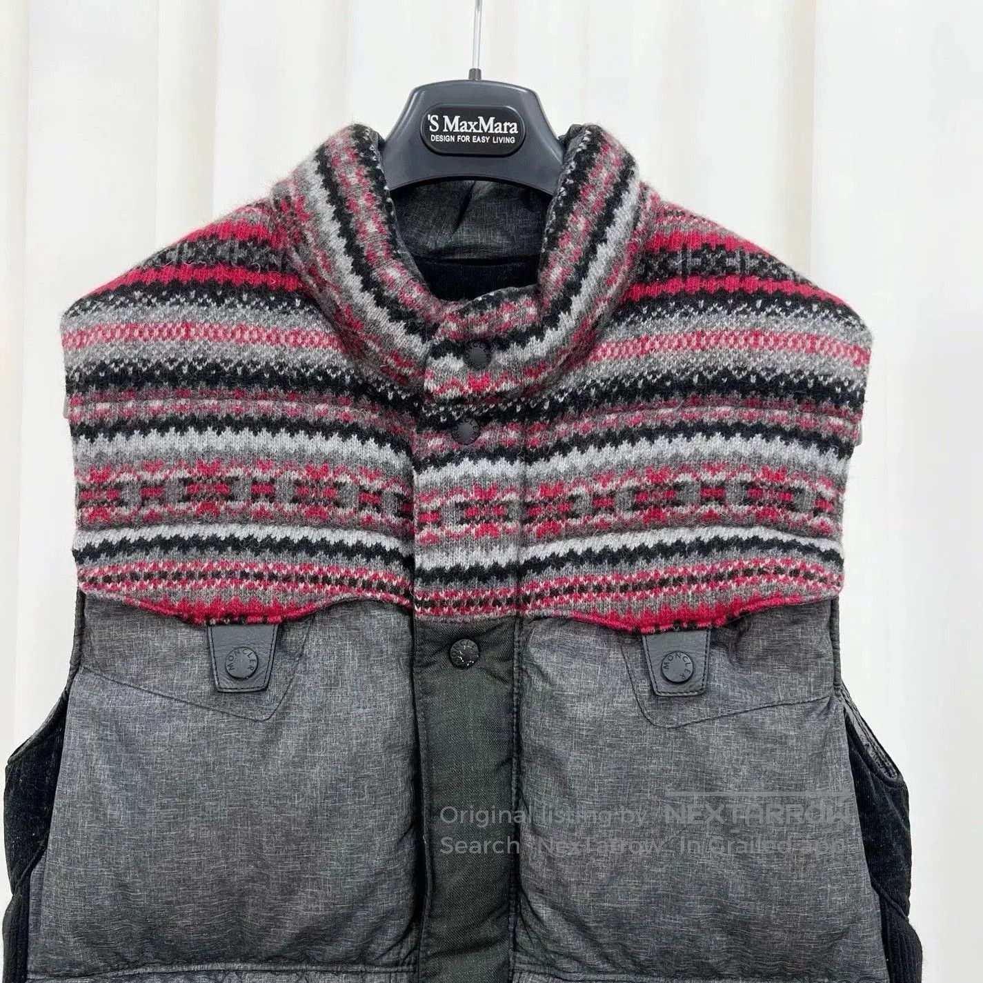 Moncler Moncler Leather Logo Knitted Down Vest. Size M / US 6-8 / IT 42-44 - 3 Thumbnail
