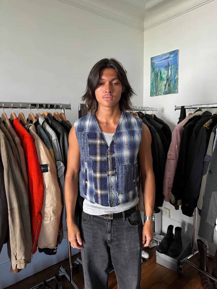 Givenchy AW2023 Givenchy Sample Artisanal Japanese Boro Vest Size US M / EU 48-50 / 2 - 6 Thumbnail