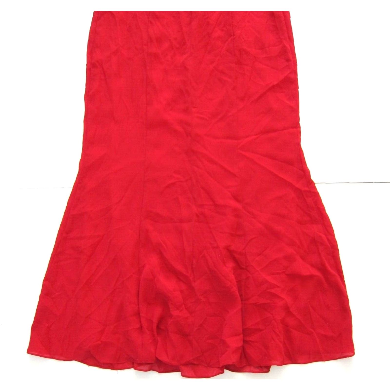 Jessica McClintock VINTAGE Jessica McClintock Gunne Sax Red Chiffon Beaded Long Gown Dress 9/10 Size M / US 6-8 / IT 42-44 - 7 Thumbnail