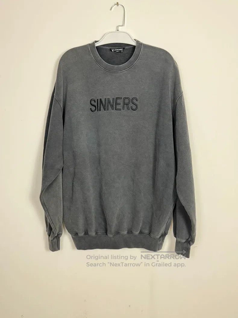 Balenciaga Balenciaga Washed gray sinner sweatshirt Size US S / EU 44-46 / 1 - 1 Thumbnail
