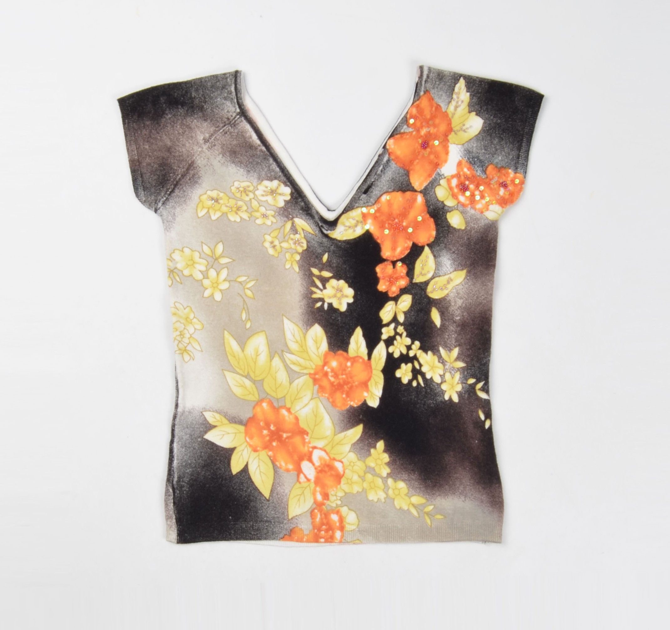 Other Vintage Elisa Italy Beaded Floral Y2K Top Size M / US 6-8 / IT 42-44 - 4 Thumbnail