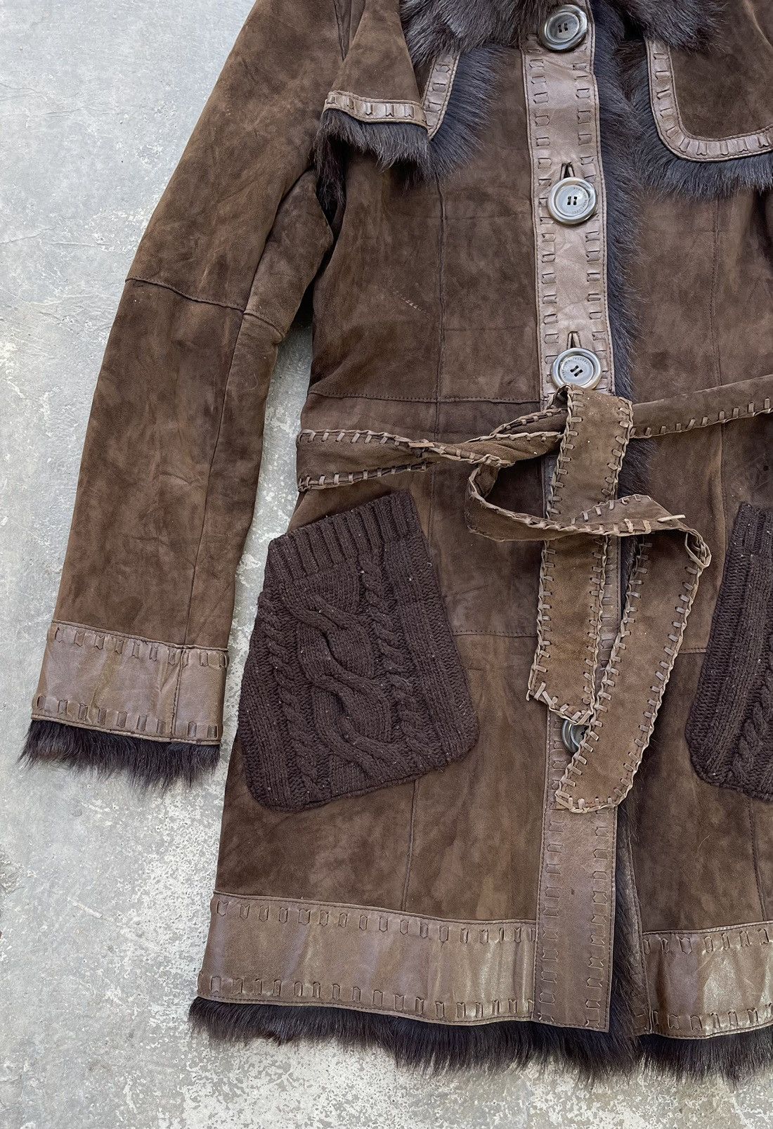 Burberry 🔥BURBERRY BLUE LABEL FAUX FUR LINING SHEEPSKIN LEATHER COAT Size S / US 4 / IT 40 - 9 Thumbnail