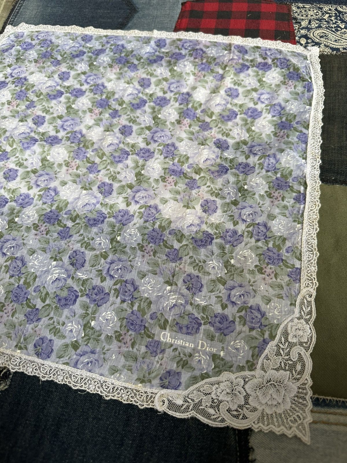 Vintage Vintage Christian Dior Handkerchief/ Neckerchief/ Bandana Size ONE SIZE - 4 Thumbnail