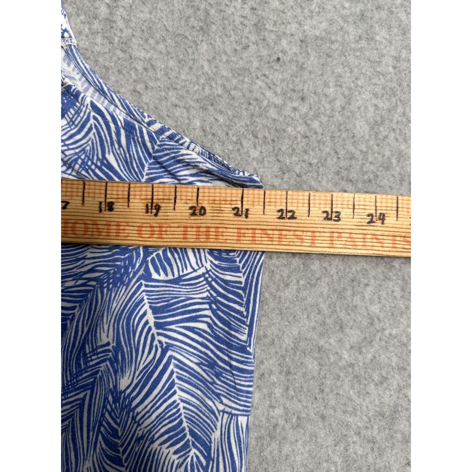 Talbots Talbots Dress Womens 1X Blue Floral Print Sleeveless Sundress Knee Length Casual Size XL / US 12-14 / IT 48-50 - 7 Thumbnail