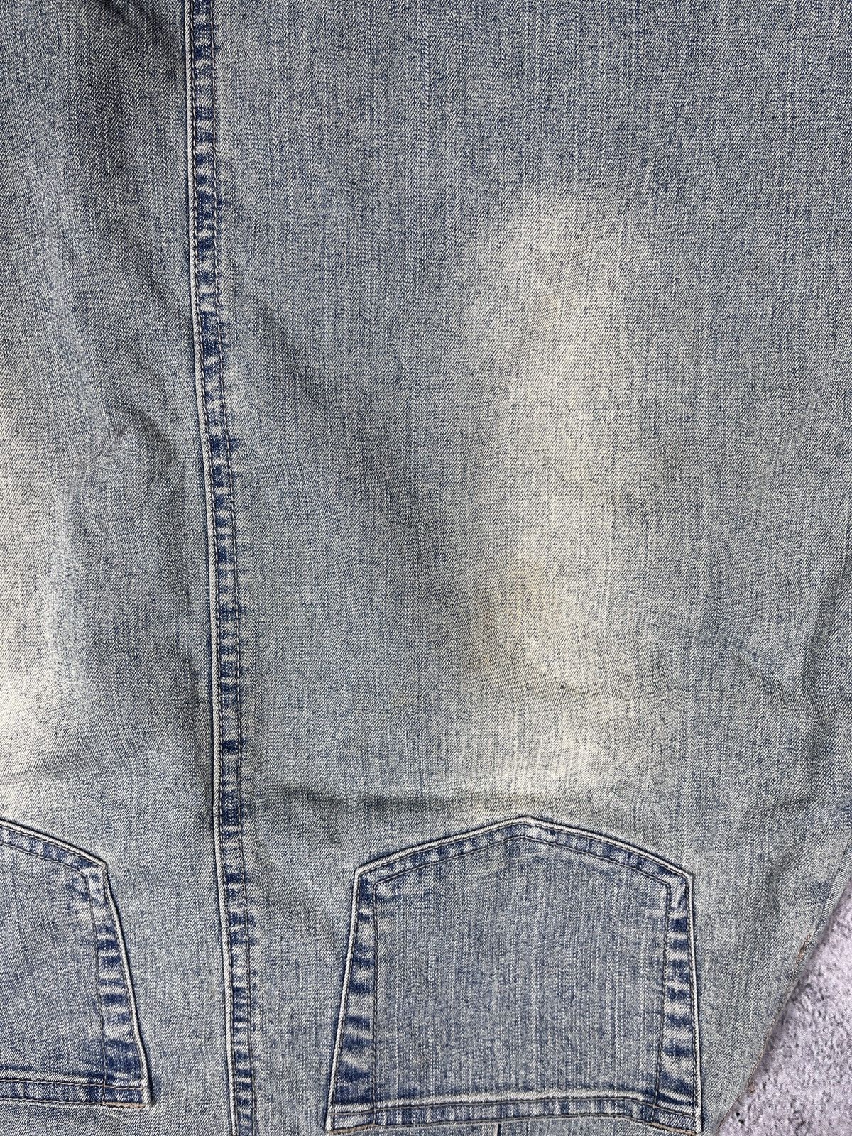 Vintage Vintage 90s Faded denim flared mini skirt streetwear 00s Size 25" / US 0 / IT 36 - 8 Thumbnail