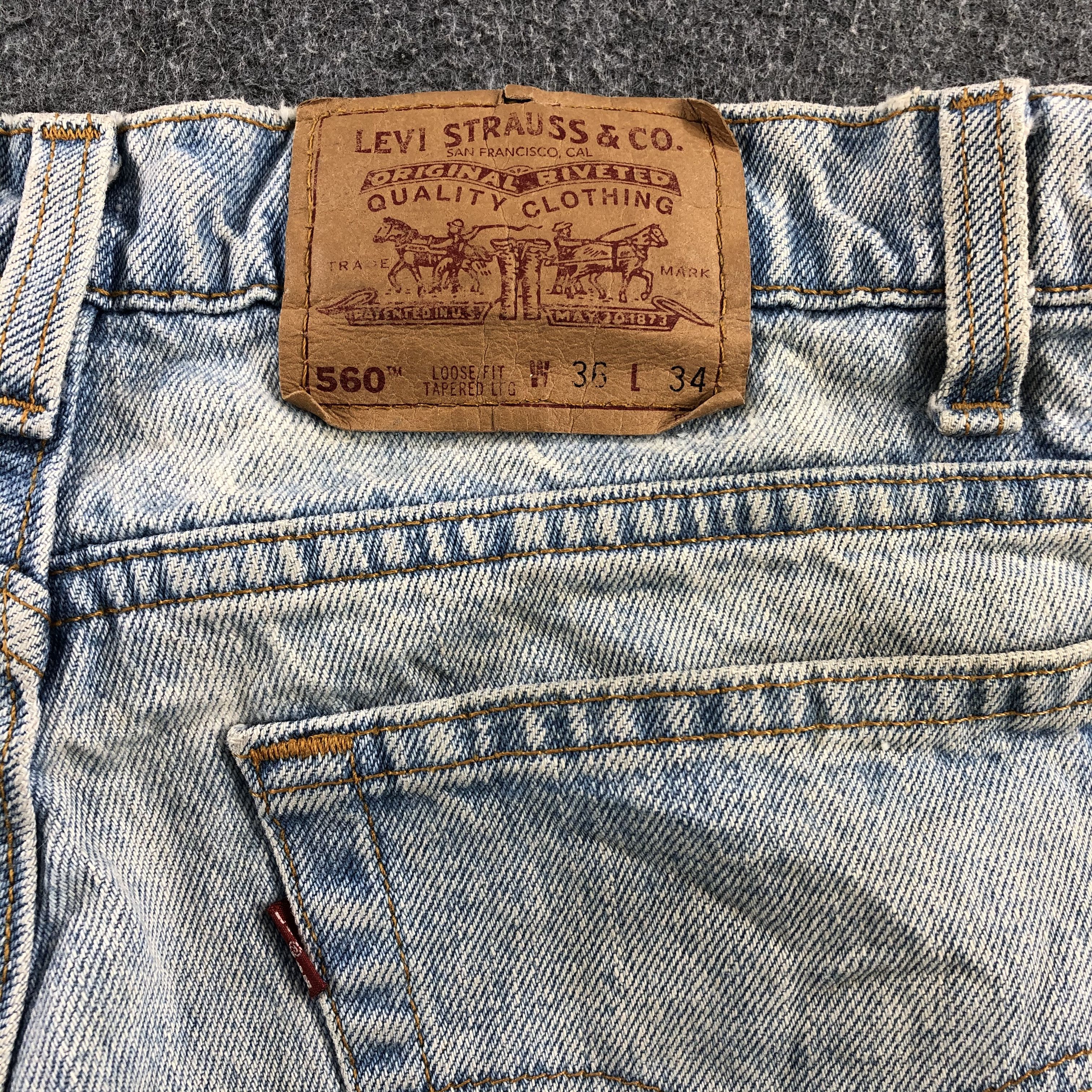 Levi's × Vintage Vintage 90s Light Wash Levis 560 Jeans-JM986 Size US 35 - 5 Thumbnail