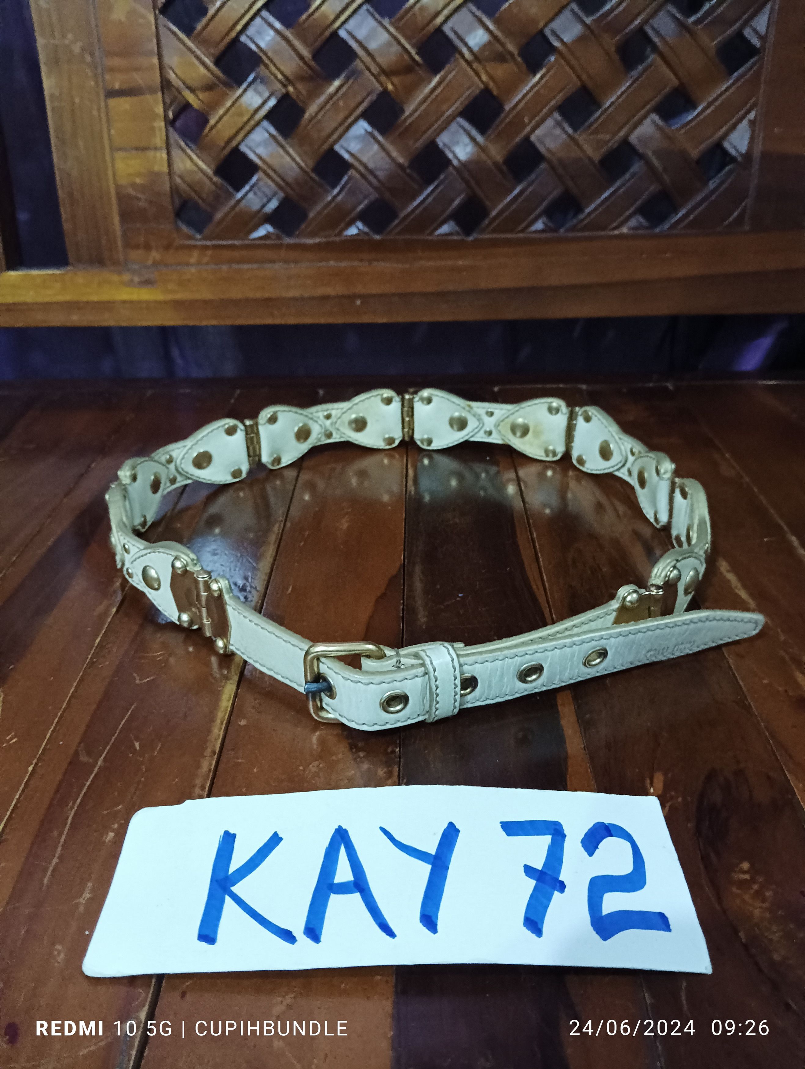 Miu Miu MIU MIU LEATHER BUCKLE BELT Size ONE SIZE - 1 Thumbnail
