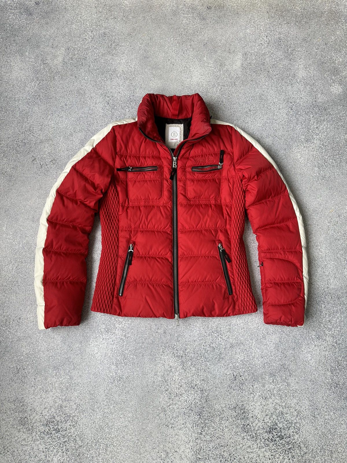 image of Bogner Fire + Ice Woman Down Ski Puffer Jacket in Red, Women's (Size Small)