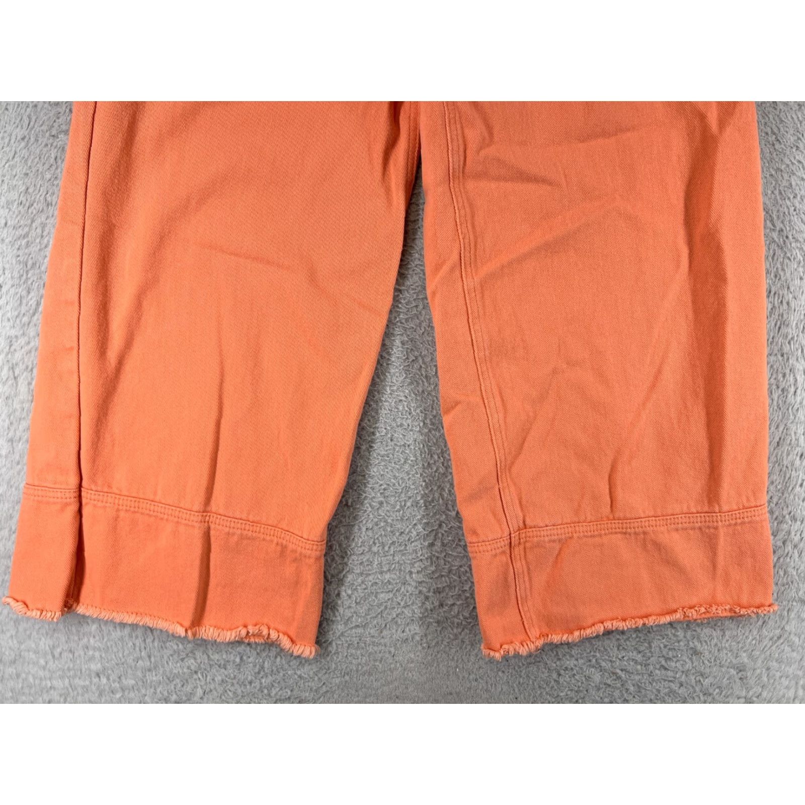 Shein Shein Pants Womens Large Orange Denim Jeans Wide Leg High Rise Cotton Blend Size 36" / US 14 / IT 50 - 5 Thumbnail