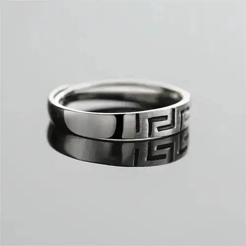 Ring Of Fire Lines Geometry Ring Size ONE SIZE - 4 Thumbnail