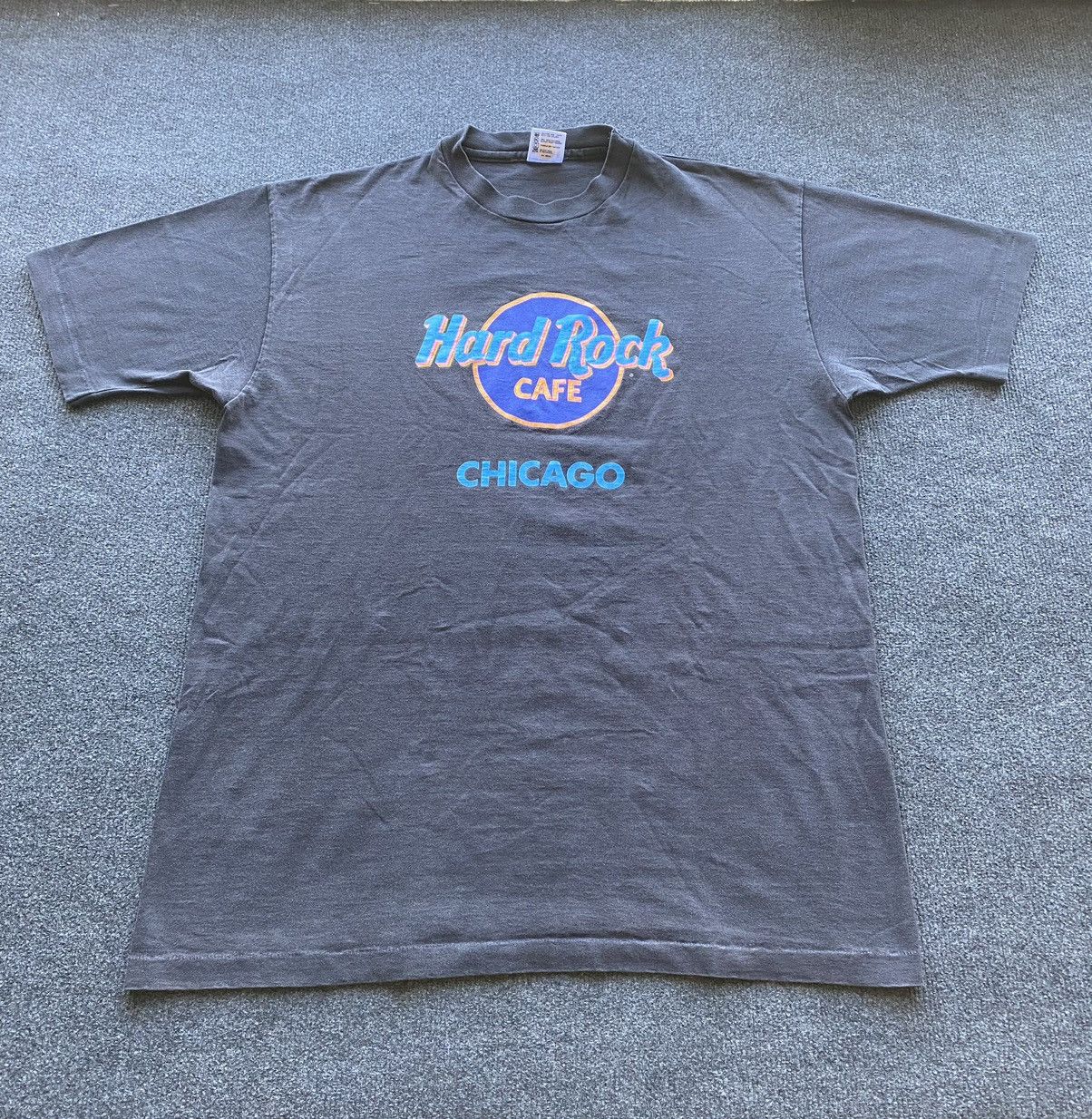 Hard Rock Cafe 🔥Hard Rock Cafe Chicago Black Faded Tee xl Size US XL / EU 56 / 4 - 2 Thumbnail