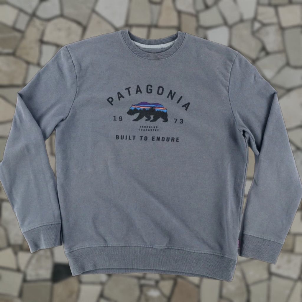 Patagonia Patagonia Bear Fitzroy Crewneck Sweatshirt Gray Men's M Shirt Crewneck Long Sleeve Stretch Solid 90s Event? Mens Size US M / EU 48-50 / 2 - 1 Thumbnail