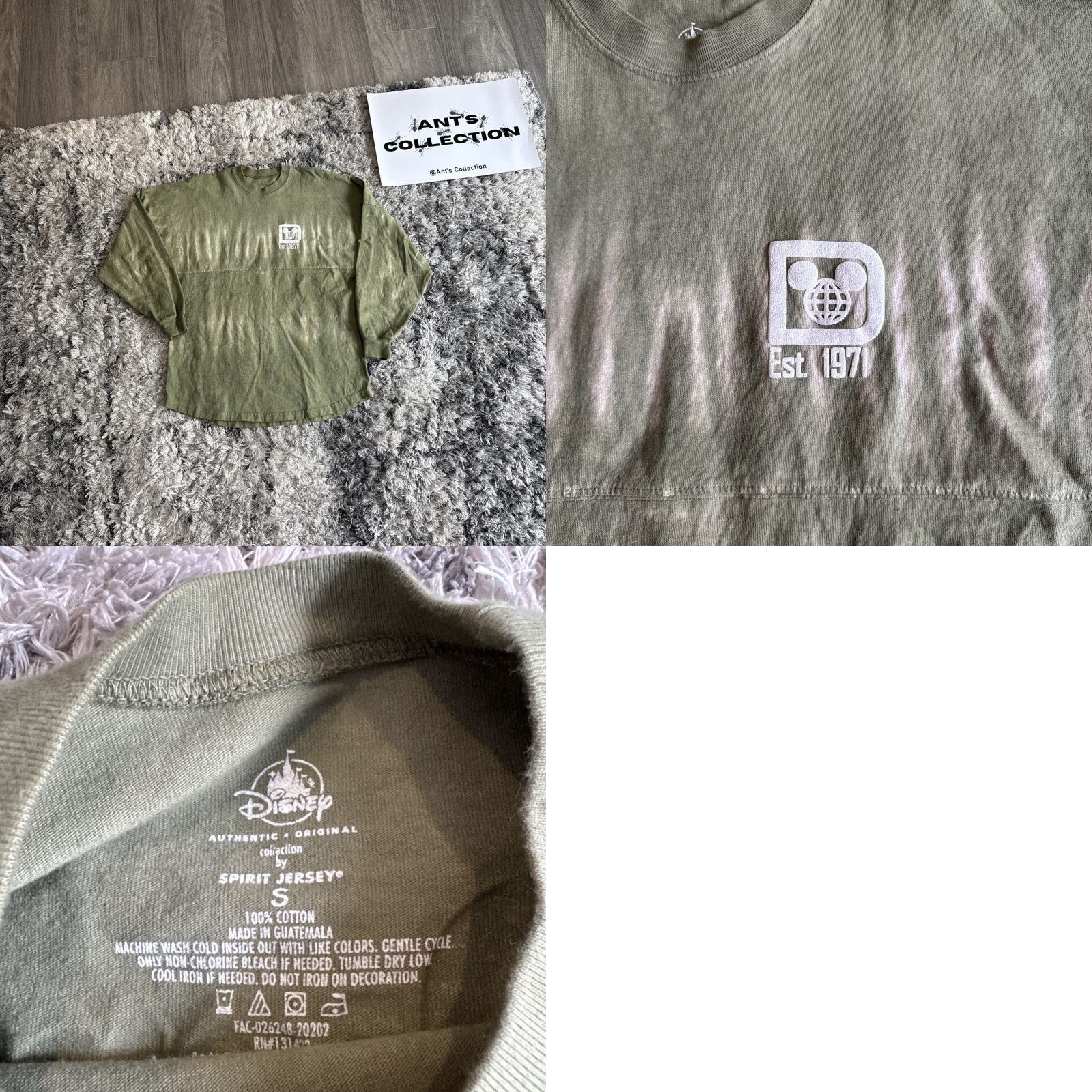Disney Disney Spirit Jersey Crew Neck Pullover Green Tie-Dye Logo Size S Mens Shirt Stained Size US S / EU 44-46 / 1 - 8 Thumbnail