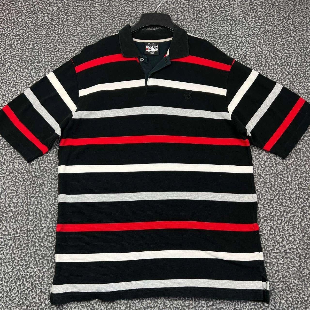 Southpole Southpole Polo Shirt Men XL Striped Short Sleeve Cotton Y2k Size US XL / EU 56 / 4 - 1 Thumbnail