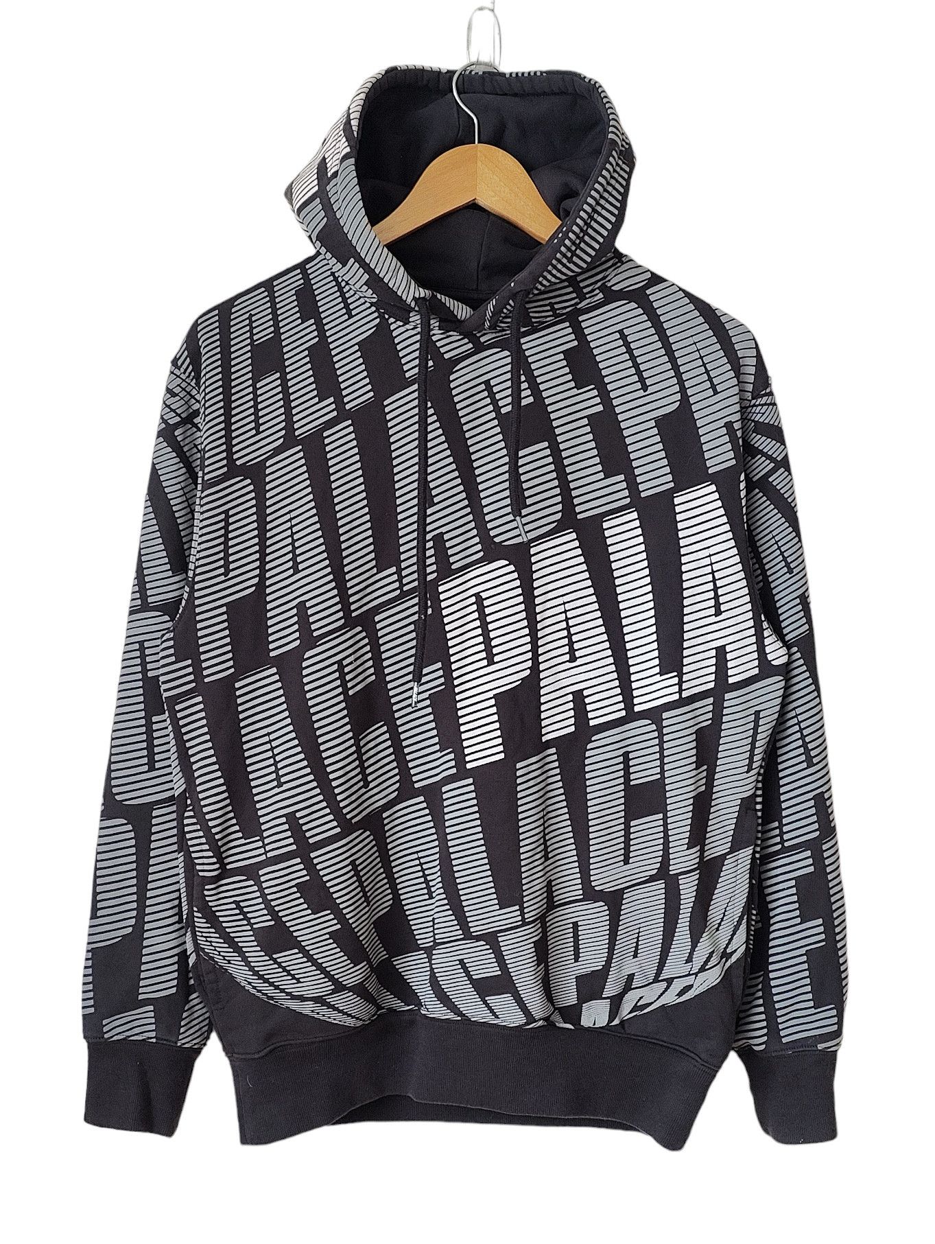 Image of Palace Planet Palace Full Spell Out Sweatshirt Hoodie in Black, Men's (Size Small)