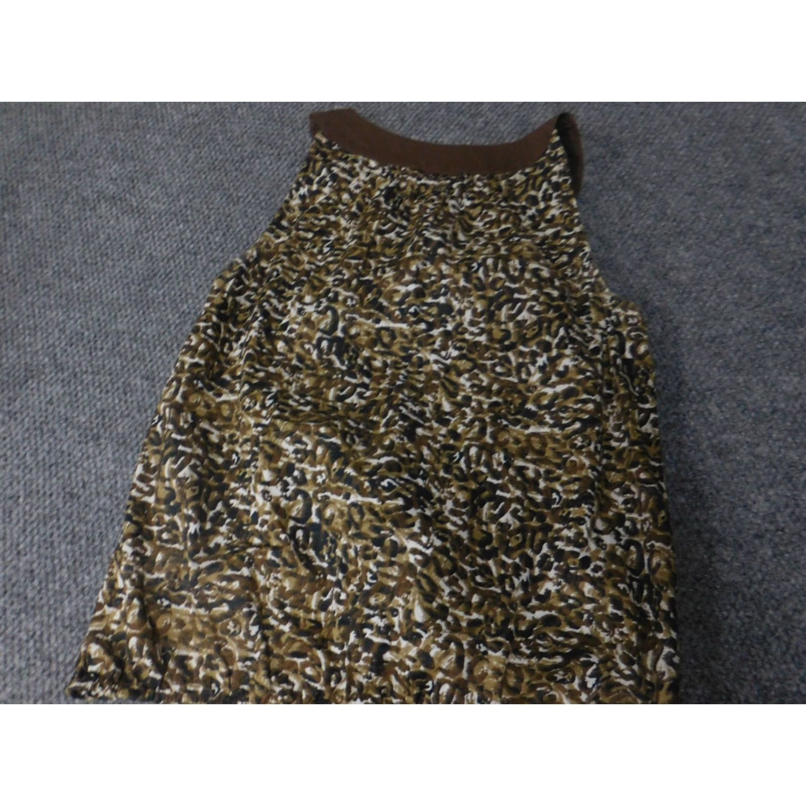 Style & Co Style&Co Blouse Womens 12 Brown Knit Stretch Casual Sleeveless Geometric Modern Raglan Sleeve Regular Size 12 Boys? No, Women. Size XL / US 12-14 / IT 48-50 - 7 Thumbnail